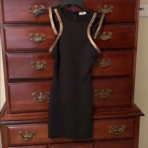 Bodycon black mini dress